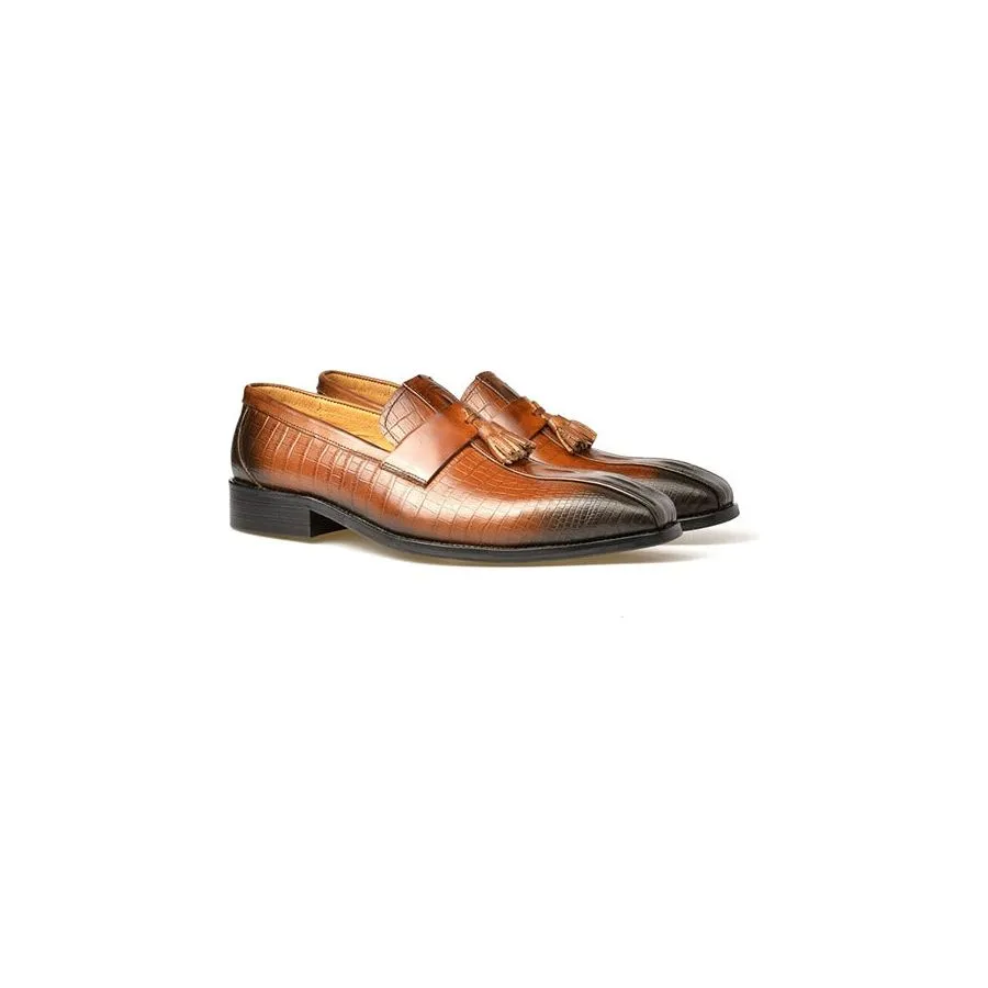Opulessa Crocodile Slip Ons