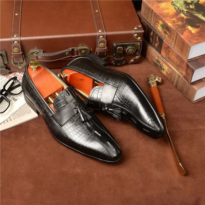 Opulessa Crocodile Slip Ons