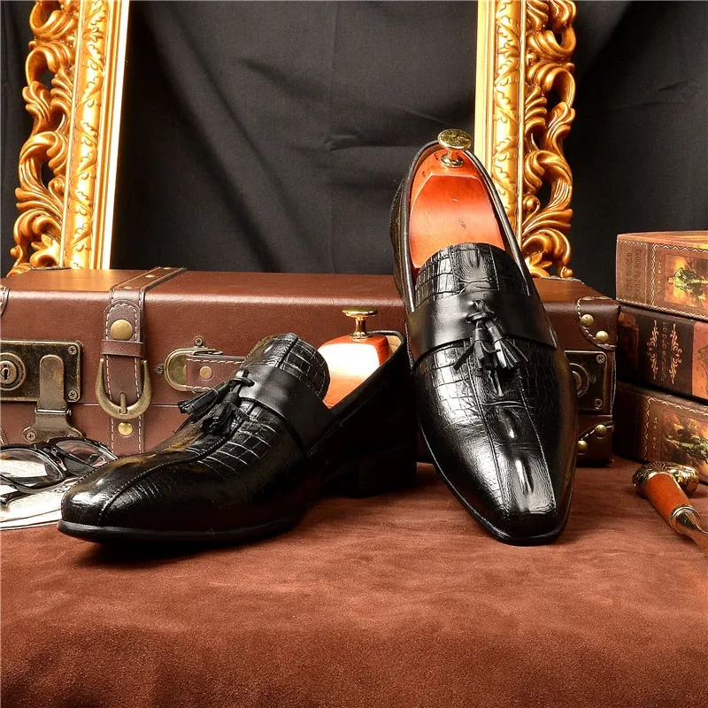 Opulessa Crocodile Slip Ons