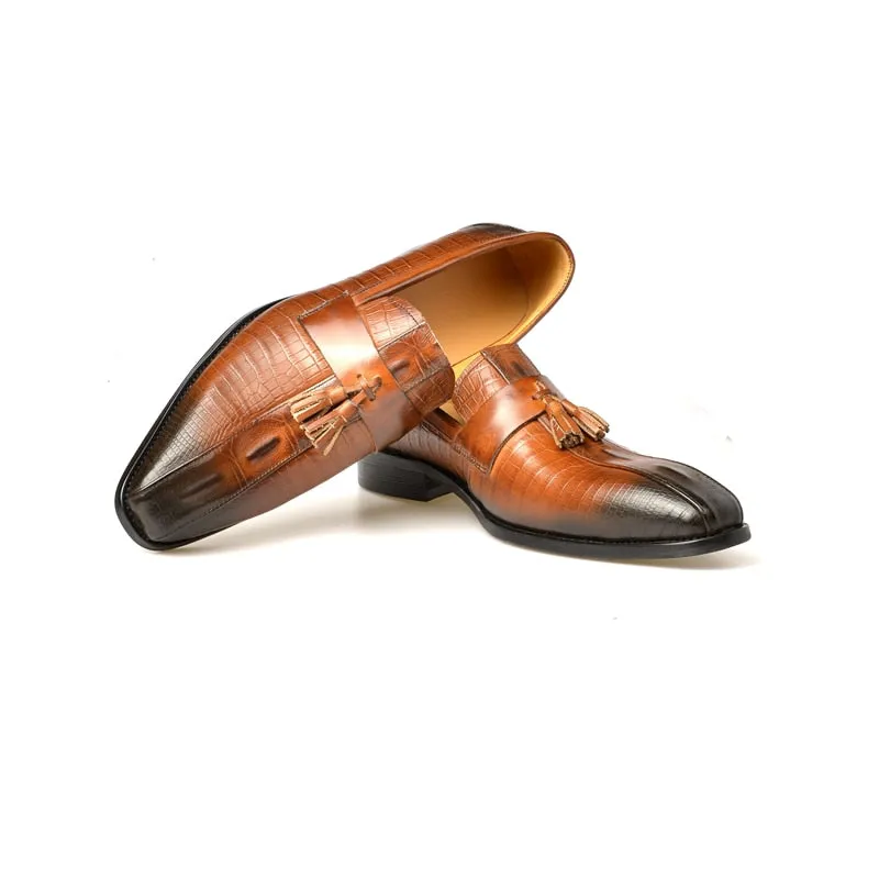 Opulessa Crocodile Slip Ons