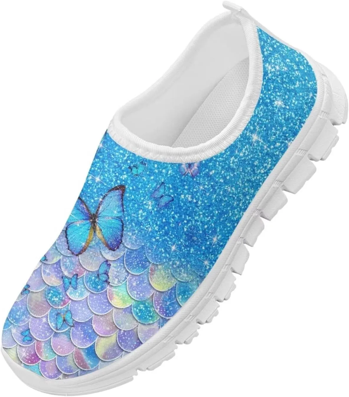 Slip-On Walking Kids Sneakers Casual Loafers Non Slip Shoes Low Top Breathable Mesh Hiking Shoes Boys Girls Black US 11-15