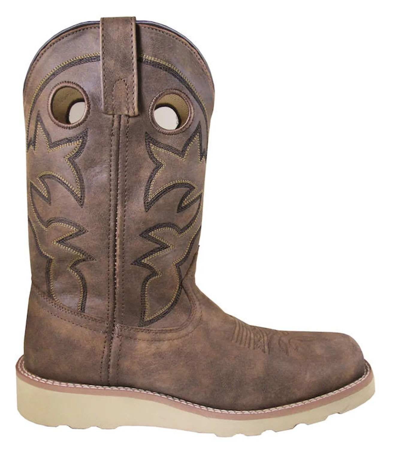 Smoky Mountain Mens Branson Distress Brown Leather Cowboy Boots 11 D