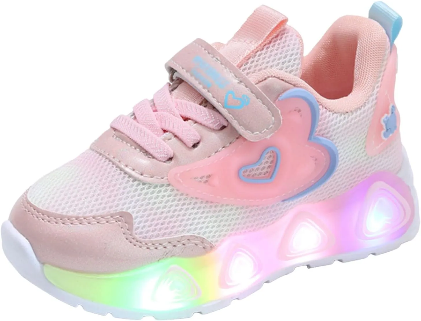 Sneakers for Girls Boys Light Up Shoes LED Flashing Lightweight Mesh Breathable Adorable Running Sneakers for Kids
