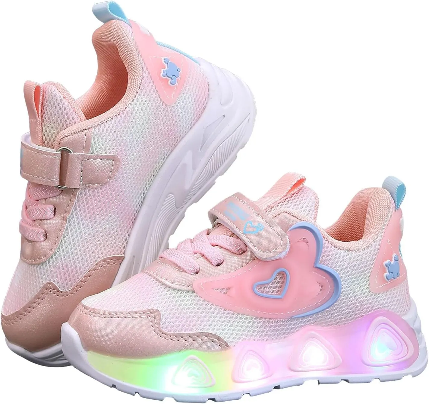 Sneakers for Girls Boys Light Up Shoes LED Flashing Lightweight Mesh Breathable Adorable Running Sneakers for Kids
