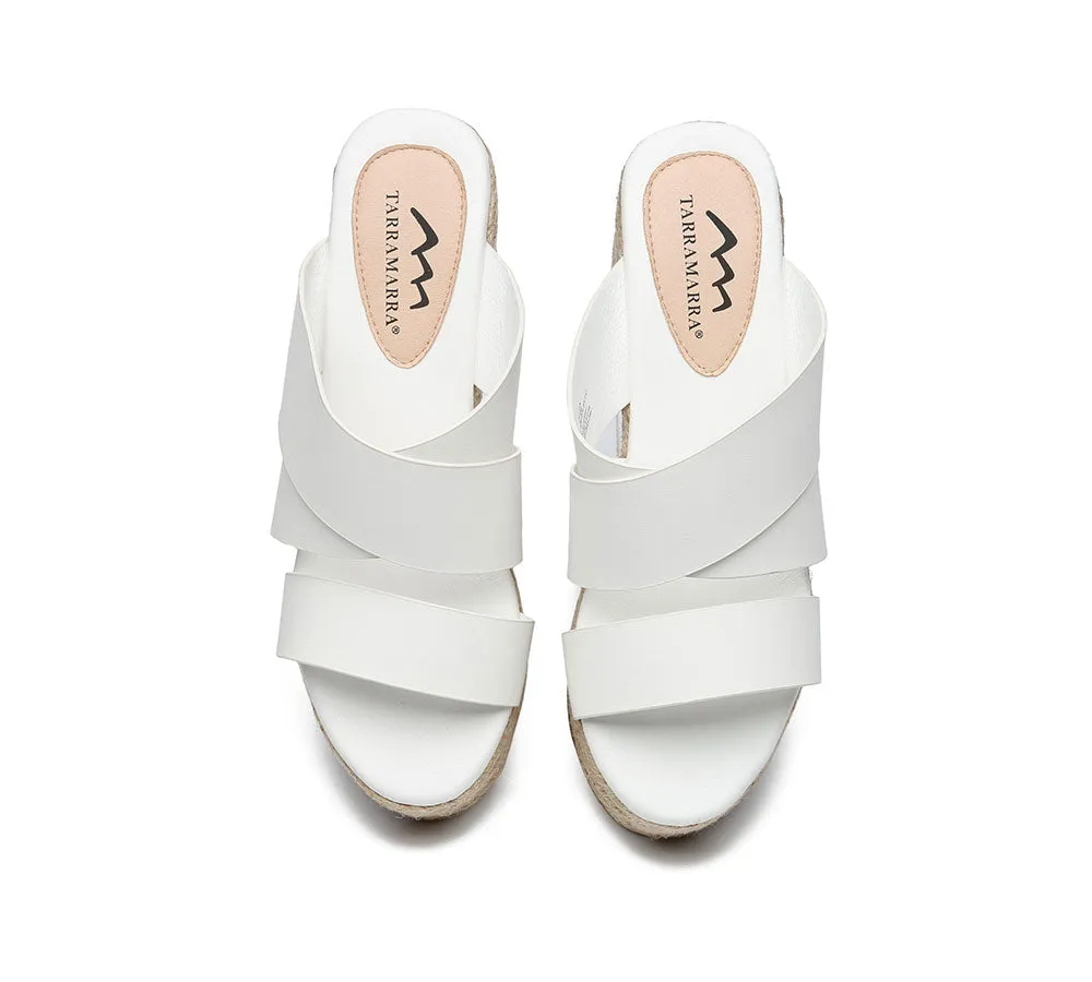 TARRAMARRA® Women's Crossover-Strap Platform Heels Slip-on Sandal Slides Wedges Julie