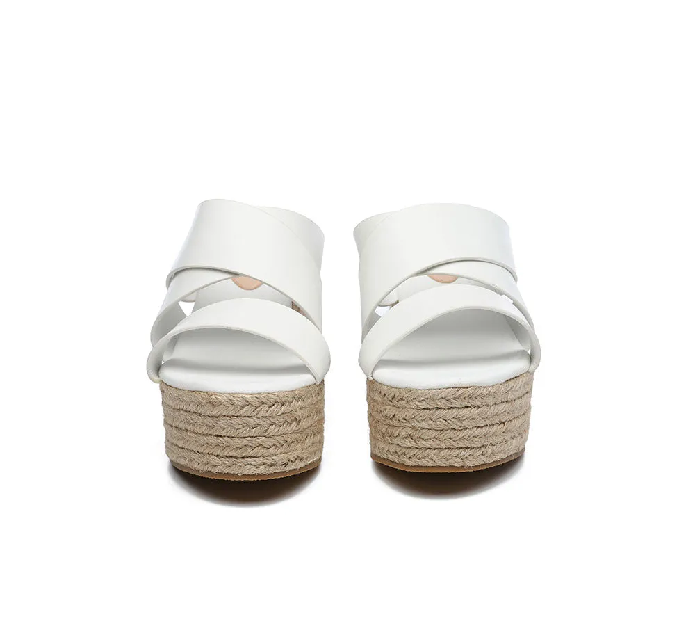 TARRAMARRA® Women's Crossover-Strap Platform Heels Slip-on Sandal Slides Wedges Julie