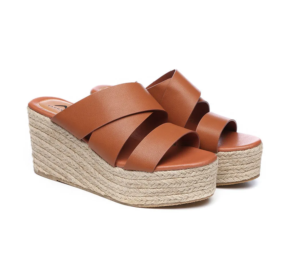 TARRAMARRA® Women's Crossover-Strap Platform Heels Slip-on Sandal Slides Wedges Julie