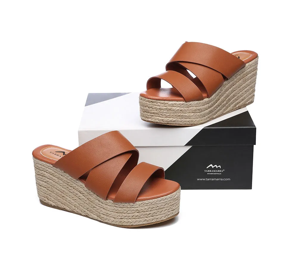 TARRAMARRA® Women's Crossover-Strap Platform Heels Slip-on Sandal Slides Wedges Julie