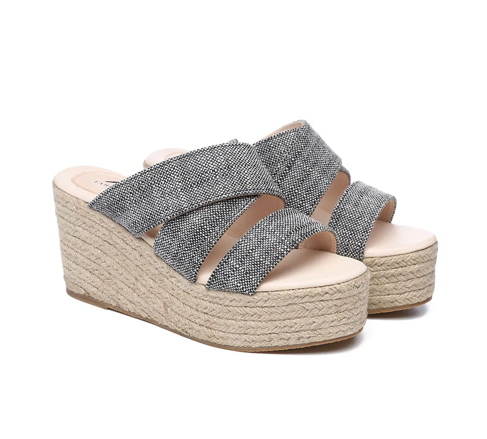 TARRAMARRA® Women's Crossover-Strap Platform Heels Slip-on Sandal Slides Wedges Julie