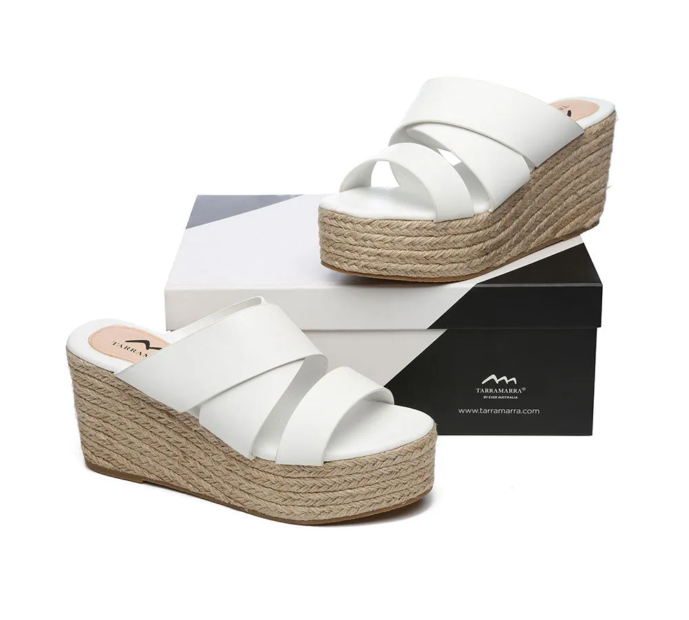 TARRAMARRA® Women's Crossover-Strap Platform Heels Slip-on Sandal Slides Wedges Julie