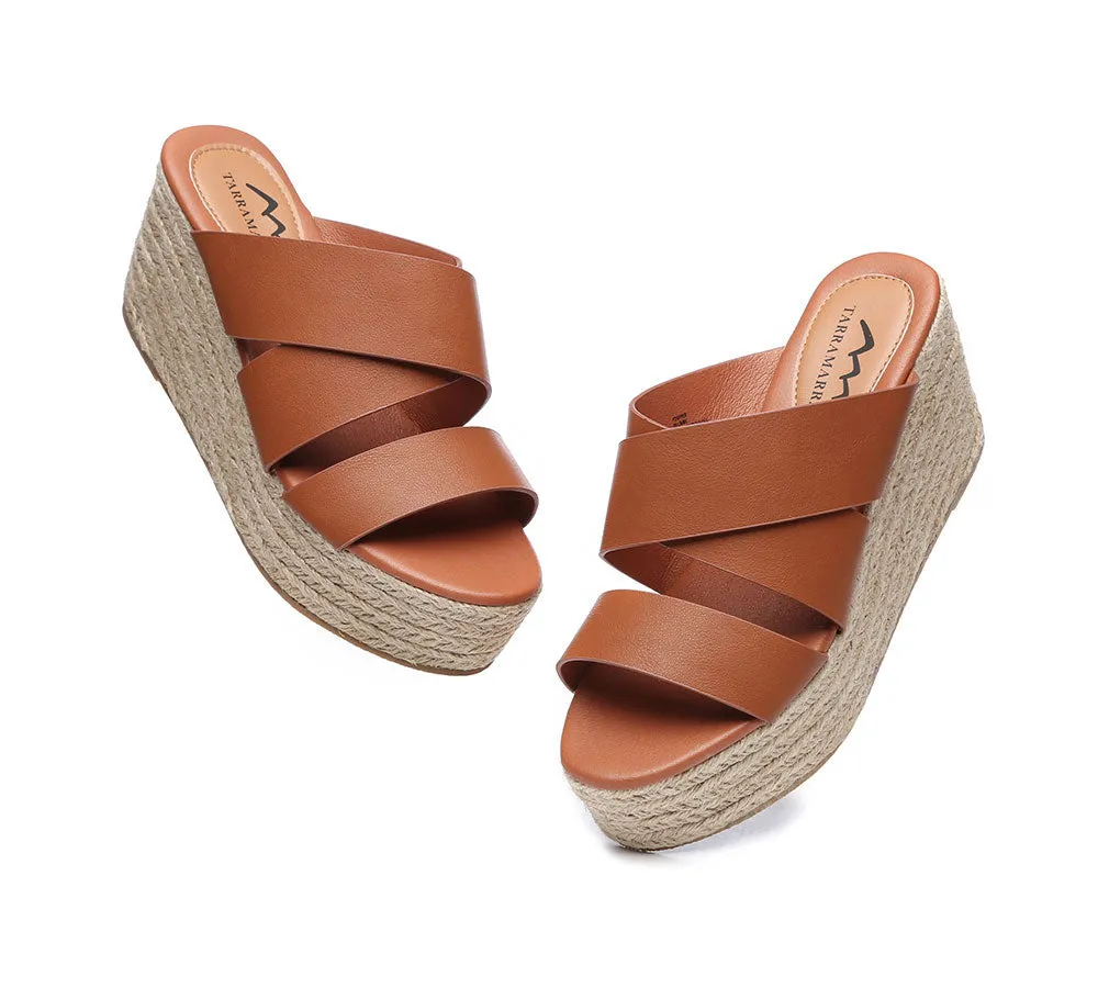 TARRAMARRA® Women's Crossover-Strap Platform Heels Slip-on Sandal Slides Wedges Julie