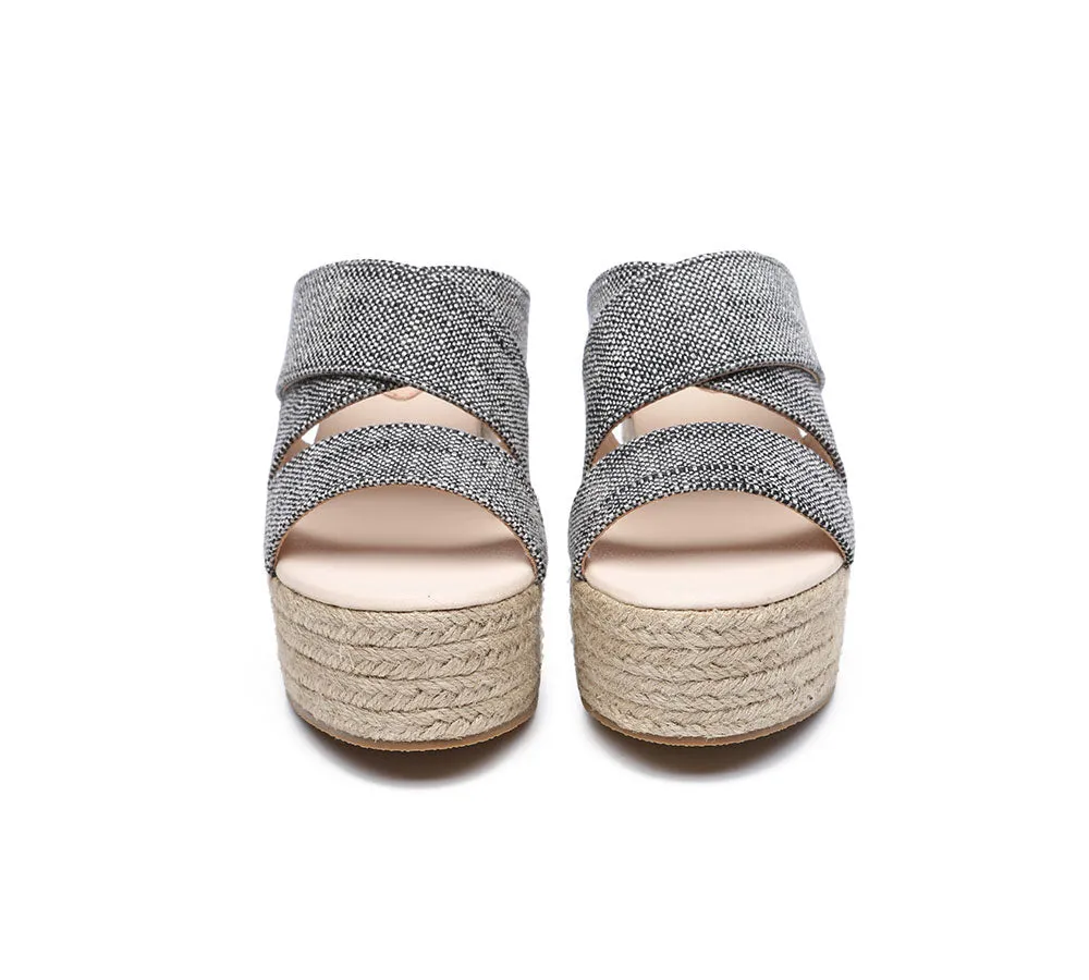 TARRAMARRA® Women's Crossover-Strap Platform Heels Slip-on Sandal Slides Wedges Julie
