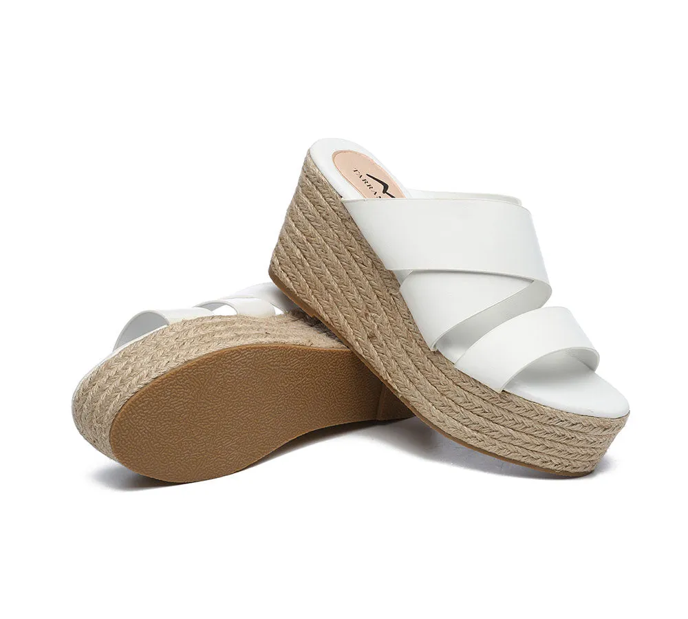 TARRAMARRA® Women's Crossover-Strap Platform Heels Slip-on Sandal Slides Wedges Julie