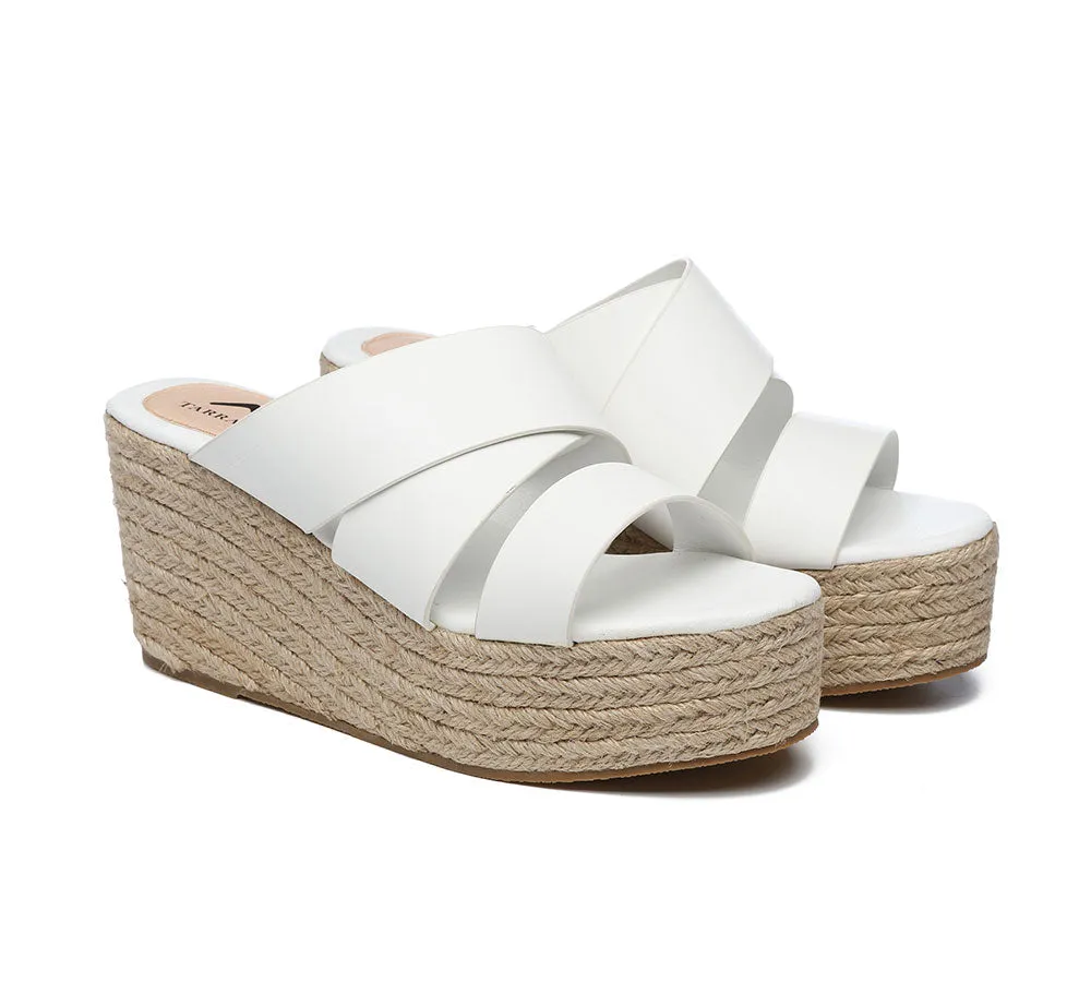 TARRAMARRA® Women's Crossover-Strap Platform Heels Slip-on Sandal Slides Wedges Julie