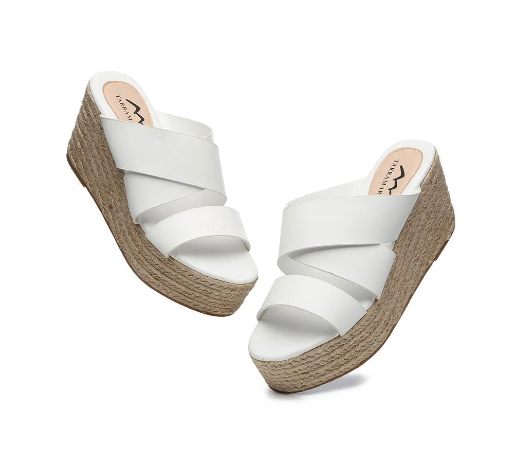 TARRAMARRA® Women's Crossover-Strap Platform Heels Slip-on Sandal Slides Wedges Julie