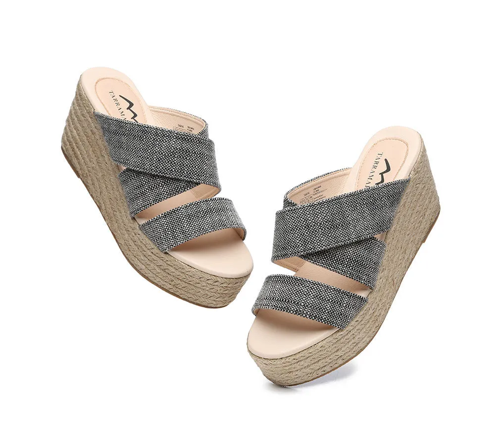 TARRAMARRA® Women's Crossover-Strap Platform Heels Slip-on Sandal Slides Wedges Julie