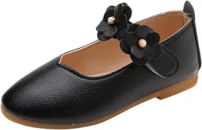 Toddler/𝐋ittle Kids Girl's 𝐀ngela Dress Mary Jane Ballet 𝐅lats Flower Girls' Wedding Party Ballerina Dance Shoes