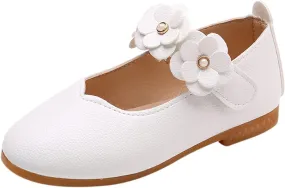 Toddler/𝐋ittle Kids Girl's 𝐀ngela Dress Mary Jane Ballet 𝐅lats Flower Girls' Wedding Party Ballerina Dance Shoes