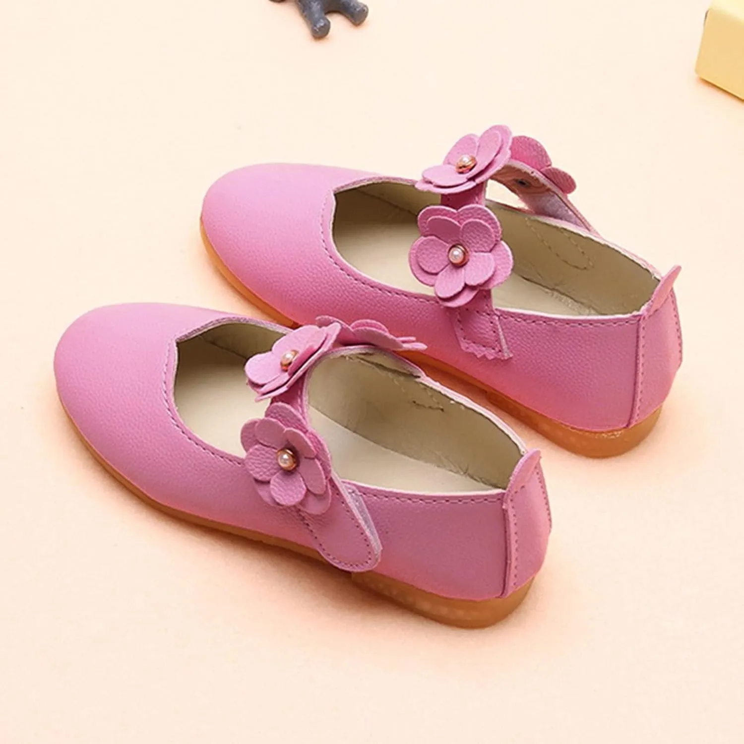 Toddler/𝐋ittle Kids Girl's 𝐀ngela Dress Mary Jane Ballet 𝐅lats Flower Girls' Wedding Party Ballerina Dance Shoes