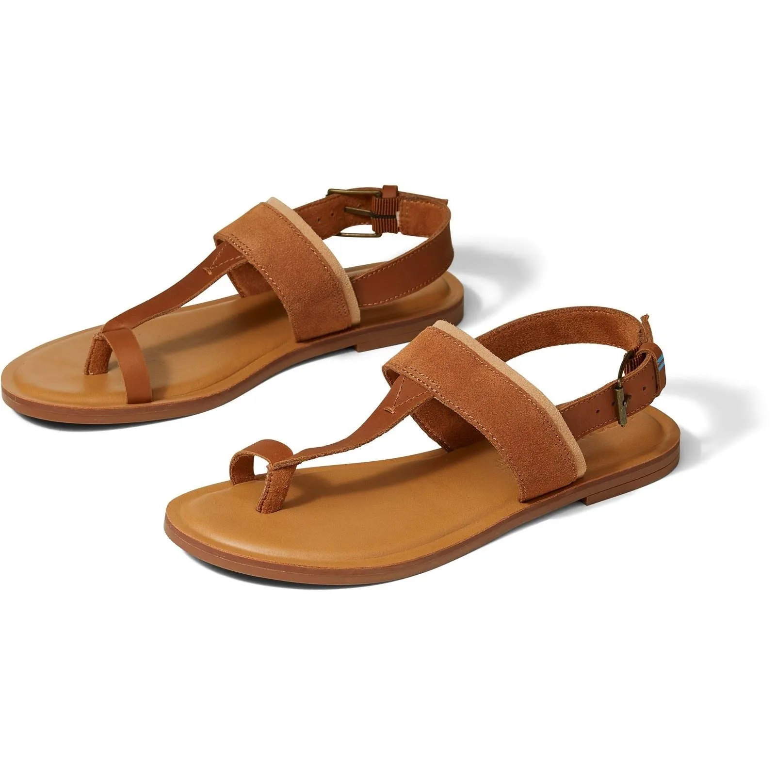 TOMS Bree Tan 55% Cow Leather 45% Leather Bl Female Sandal Ladies Summer