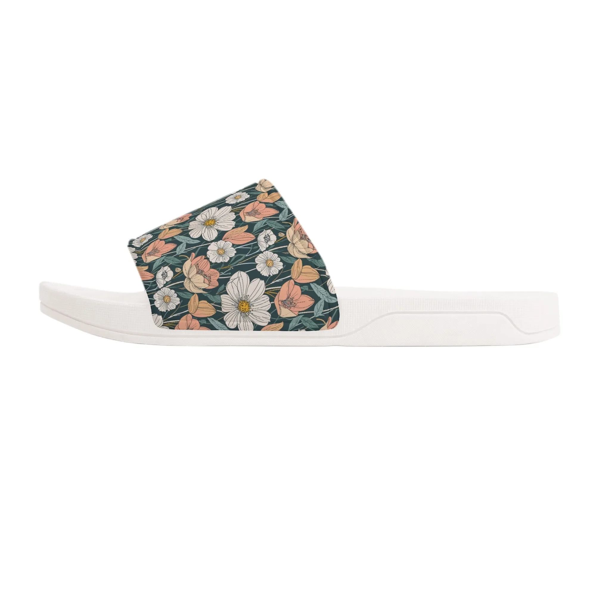 Tulips and Daisys Mens Slide Sandals
