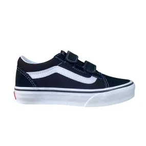 Vans scarpa sneakers da bambino con velcro Old Skool V VN000VHE6BT nero-bianco