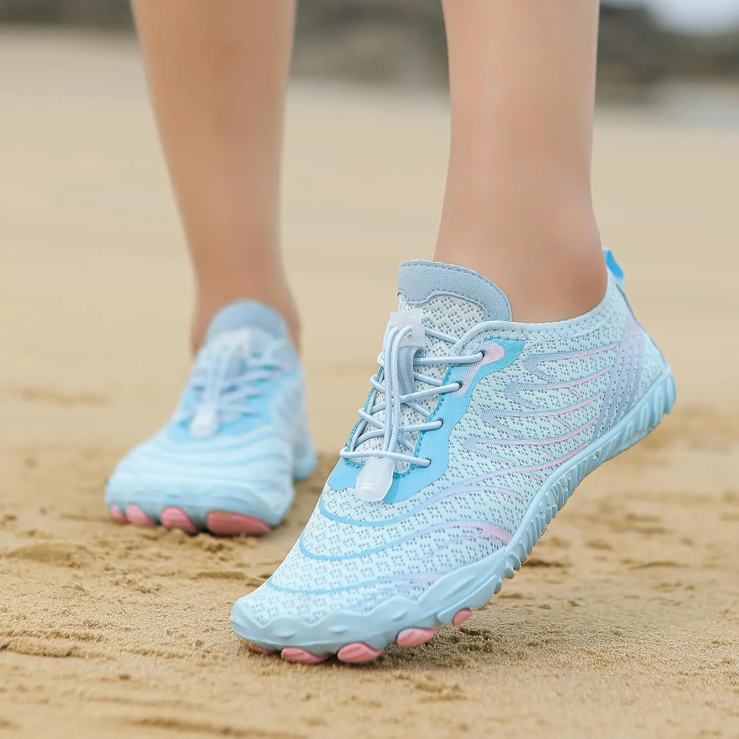 Water Shoes for Women Men, Unisex Quick Dry Aqua Shoes for Beach Pool Swim Swimming, Hike Barefoot Grounded Footwear, Non Slip Wide Toe Box Sneakers for Hiking Walking Workout Running Trekking