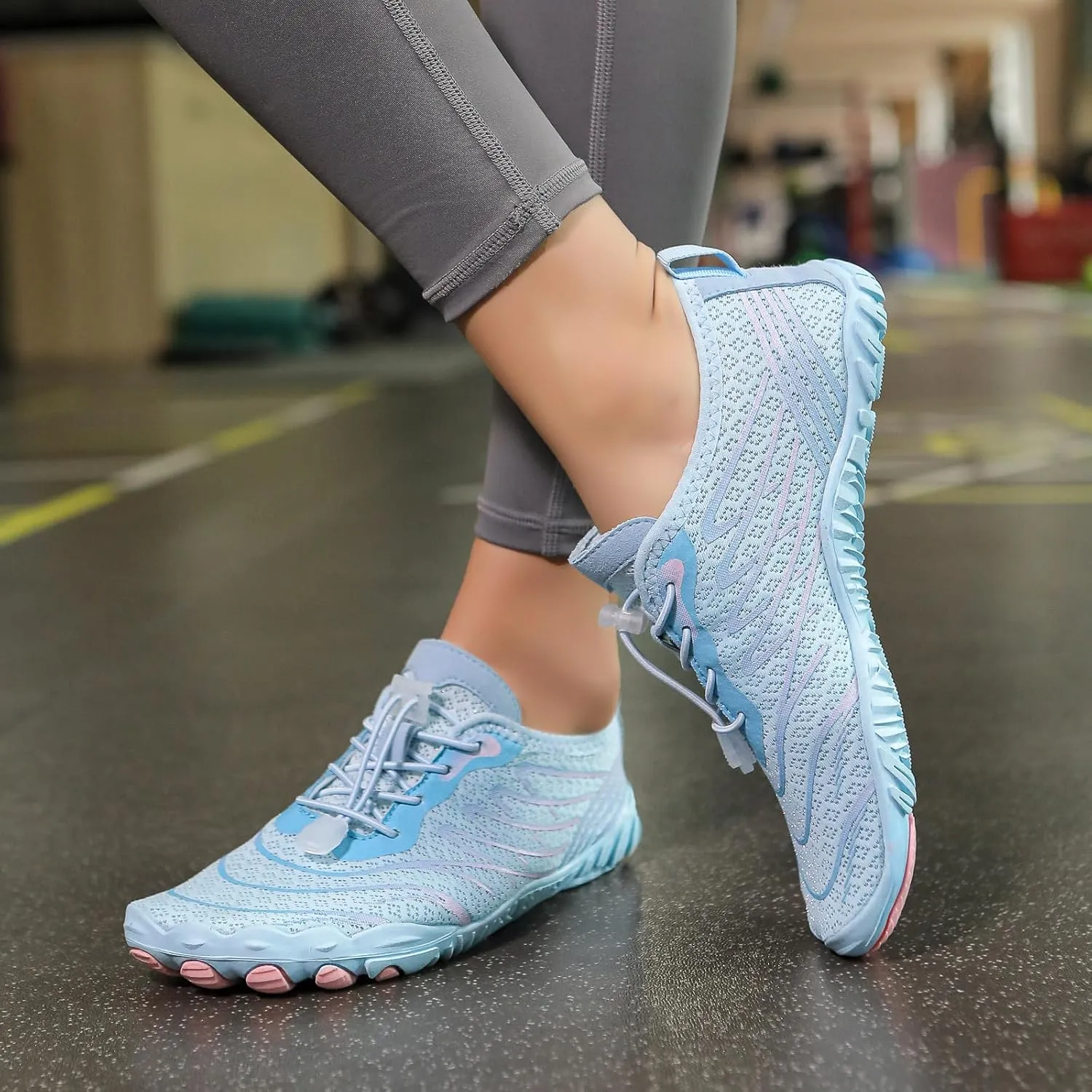 Water Shoes for Women Men, Unisex Quick Dry Aqua Shoes for Beach Pool Swim Swimming, Hike Barefoot Grounded Footwear, Non Slip Wide Toe Box Sneakers for Hiking Walking Workout Running Trekking