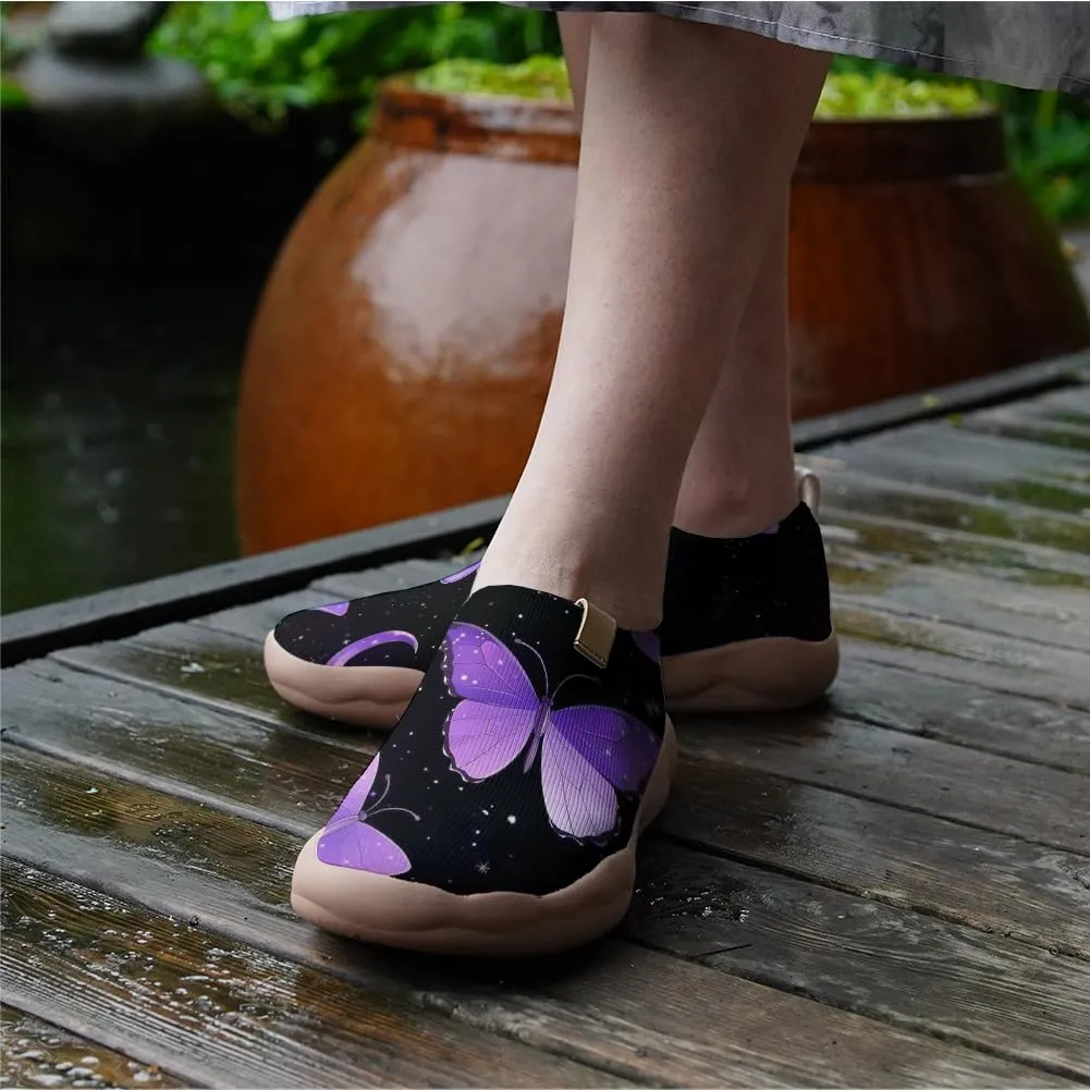 Women's Butterfly Artistic Loafers Slip On Shoes Lightweight Comfortable Casual Travel Footwear