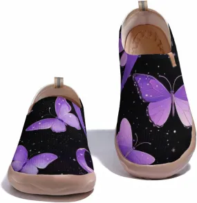 Women's Butterfly Artistic Loafers Slip On Shoes Lightweight Comfortable Casual Travel Footwear