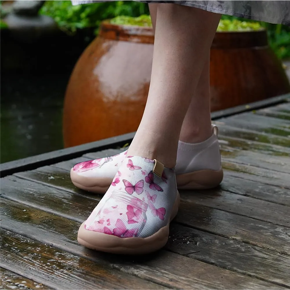 Women's Butterfly Artistic Loafers Slip On Shoes Lightweight Comfortable Casual Travel Footwear