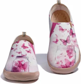 Women's Butterfly Artistic Loafers Slip On Shoes Lightweight Comfortable Casual Travel Footwear
