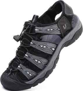 Women's Sport Hiking Sandals Closed Toe Summer Outdoor Athletic Walking Sandal Adventure Lightweight Comfortable Beach Sandals Water Shoes